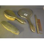 A hallmarked silver dressing table set a