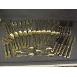 A canteen of silver plated Kings pattern