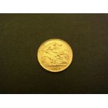 A 1914 George V half Sovereign coin - We