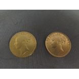 Two Victorian gold Sovereigns dated 1856