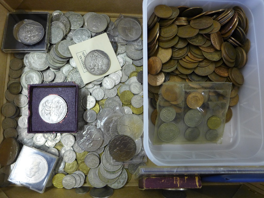 A collection of English coinage includin