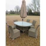 A Bramblecrest Sahara oval table 170cm x