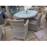 A Bramblecrest Sahara oval table 170cm x