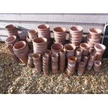 Vintage terracotta plant pots of various