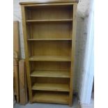 An oak ex display large bookcase - Heigh