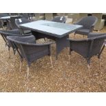 A Bramblecrest Rio garden table with six