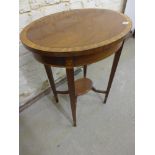 A good quality oval mahogany and crossba