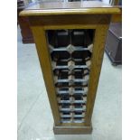 An oak sixteen bottle wine rack  - Heigh