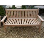 A Bramblecrest teak bench - 130cm wide