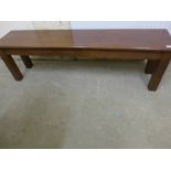 A mahogany window seat - Height 44 cm  x