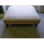 A good quality footstool on turned legs - 94 cm square