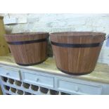 A pair of garden planters