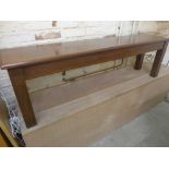 A mahogany window seat - Height 44 cm  x