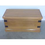 A new Victorian style pine blanket box -