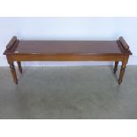 A Victorian style mahogany window seat o