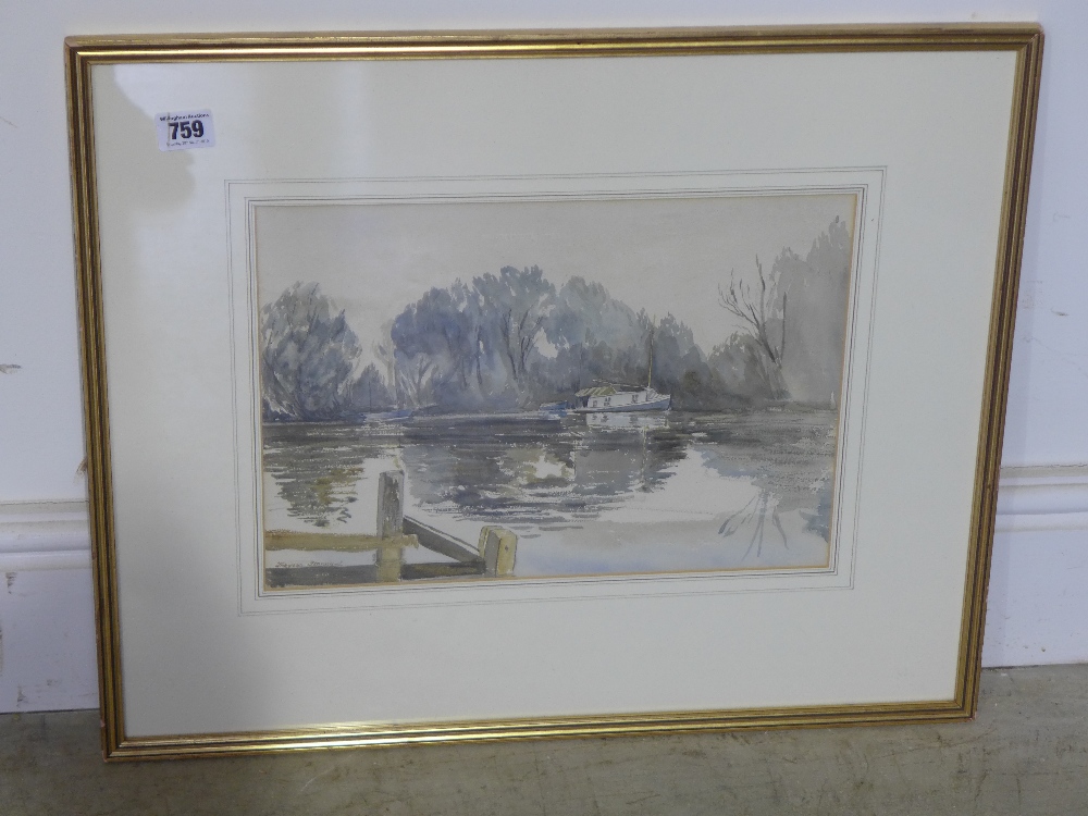 Theresa Stannard watercolour canal boat