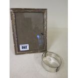 A silver photo frame - 16 cm x 12 cm  an