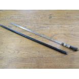 A vintage Indian sword stick blade - Len