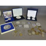 A collection of four boxed silver proof