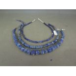 Three Lapiz Lazuli bead necklaces