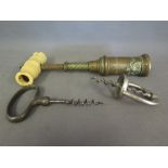 Three vintage corkscrews including a 19t