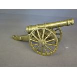 A brass model canon - Length 25 cm