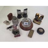 A collection of five travelling inkwells