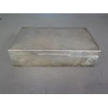 A silver desk cigarette box - 16 cm x 9