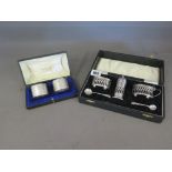 A pair of silver napkin rings - London 1