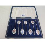 Seven early 20th century boxed silver en