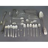 A quantity of assorted silver flatware -