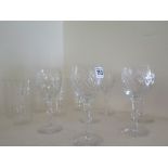 A set of six 20th century crystal goblet