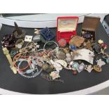 An assortment of vintage, silver, costum