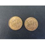 Two George V half sovereign dated 1912 a