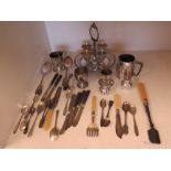 A small collection of plated items inclu