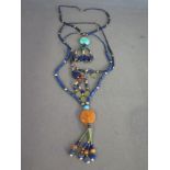 Three Lapiz Lazuli bead necklaces
