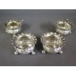 A set of four silver salts Birmingham 19