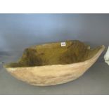 A good size chip carved wooden bowl - Wi