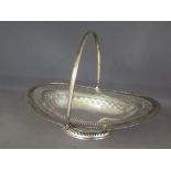 A silver pierced rim basket - Birmingham