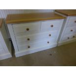 A Shaker style seven drawer chest of drawers - Height 76 cm x Width 102 cm