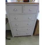 An ex display painted two over three chest of drawers - Height 92 cm x Width 80cm x Depth 40cm