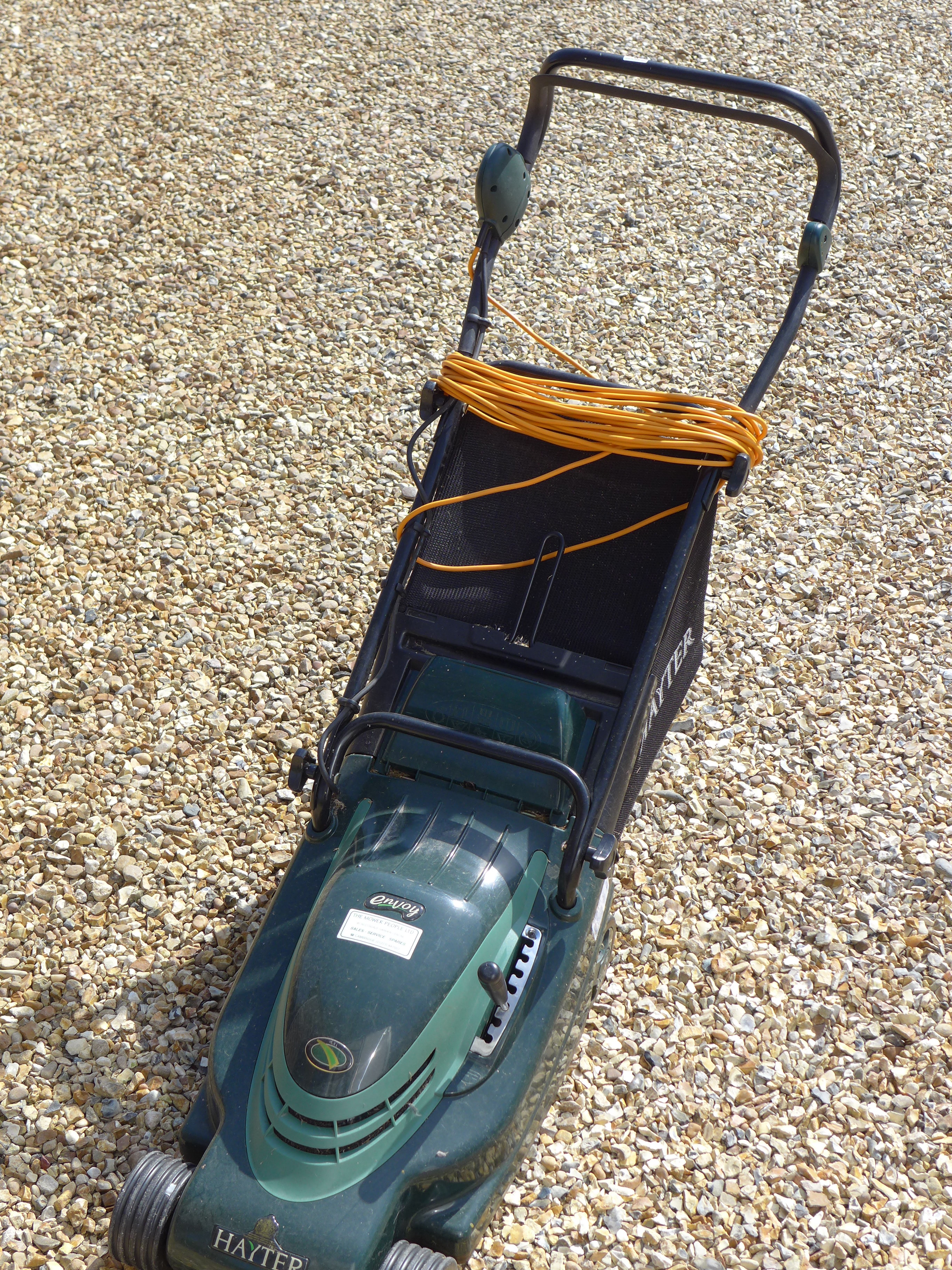 A Hayter Envoy lawn mower 
Condition report: In working order