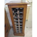 An oak sixteen bottle wine rack - Height 96 cm x Width 33cm wide x Depth 28cm