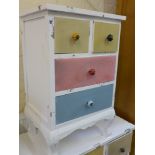 A painted four drawer chest - Height 73 cm x Width 46 cm