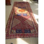 A beige ground fine handmade Perian Heriz carpet - 3.45 cm x 1.46 cm