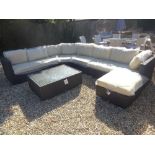 A Bramblecrest black modular sofa set