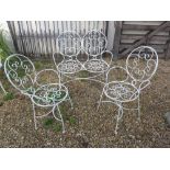 A 3 piece metal work garden set