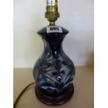 A Moorcroft table lamp - Snakeshead - only six produced signed on neck by designer Rachel