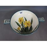 A Wemyss shallow twin handled bowl decorated with Daffodils - Width 27 cm 
Condition report: