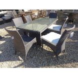 A Bramblecrest Rio casual dining table and six side chairs